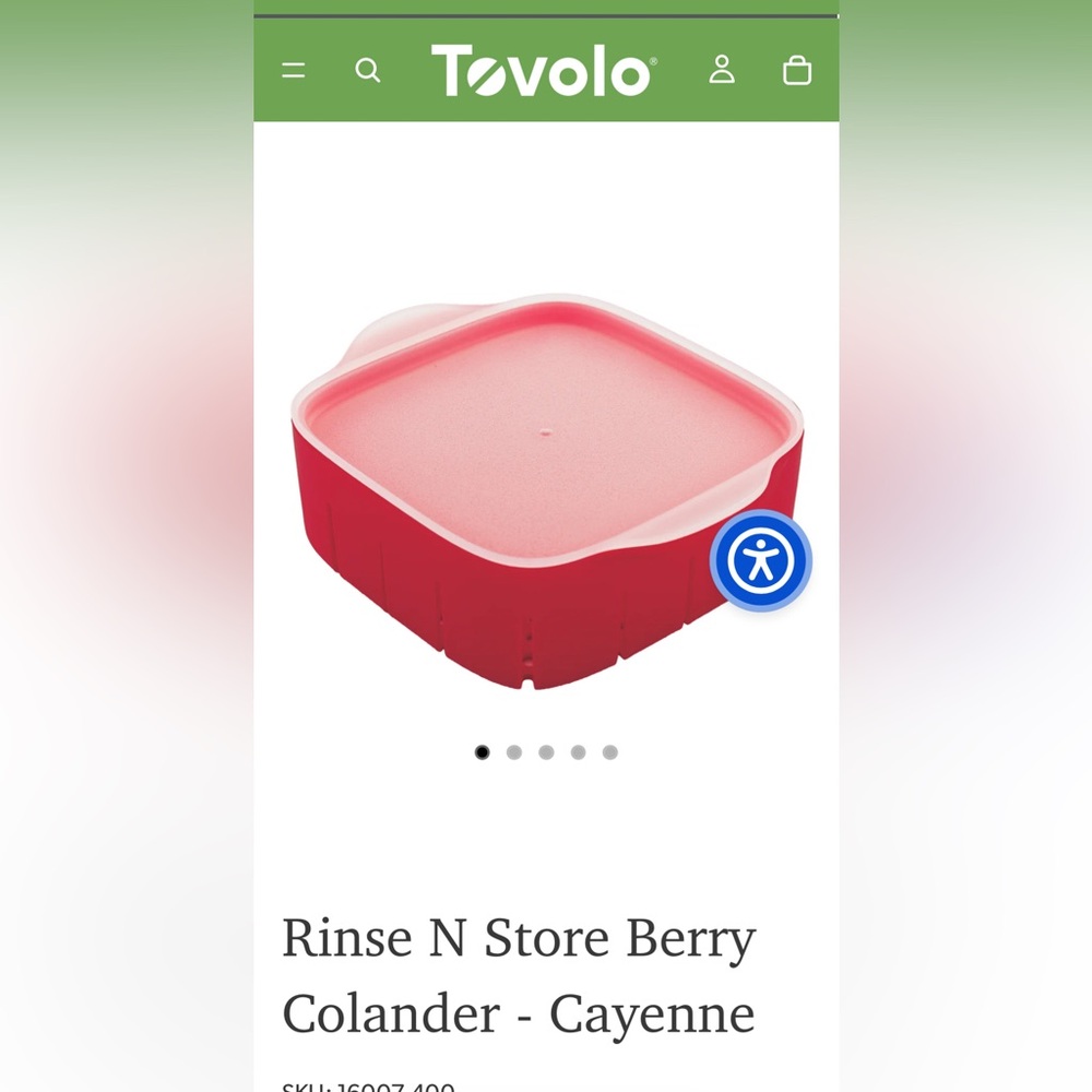 Berry Rinse & Store Colander Food Storage Container